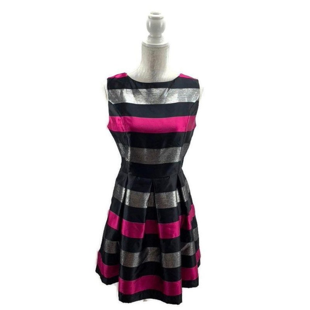 Charming Charlie Fit & Flare Striped Dress Size M